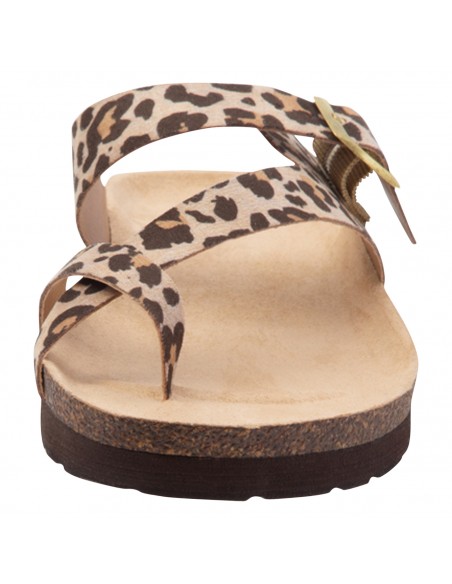 cheetah print footbed sandals