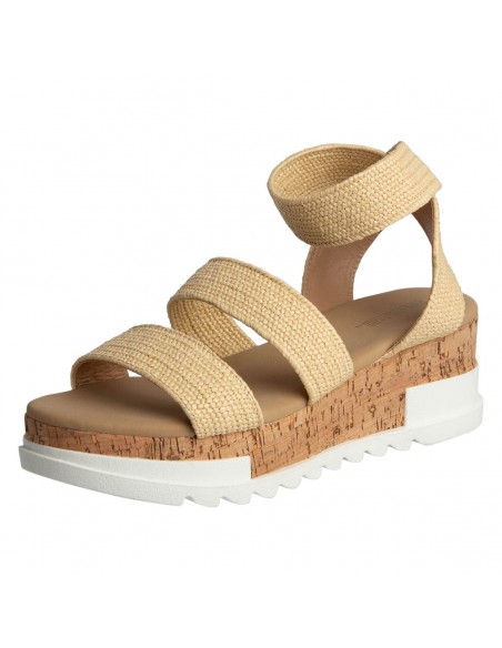 Sandalias Raffia Sandi con plataforma tipo cuña para mujer