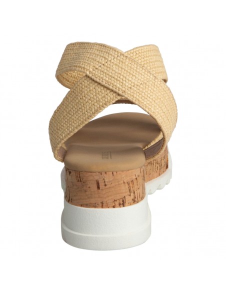 Sandalias Raffia Sandi con plataforma tipo cuña para mujer