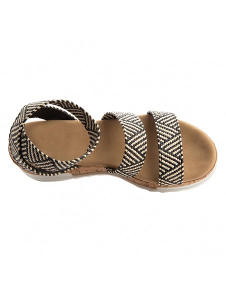 Sandalias Raffia Sandi con plataforma tipo cuña para mujer