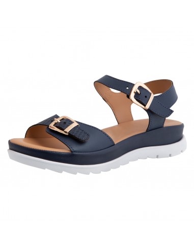 Sandalias planas con correa y ebilla para mujer