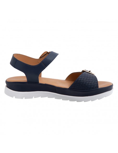 Sandalias planas con correa y ebilla para mujer