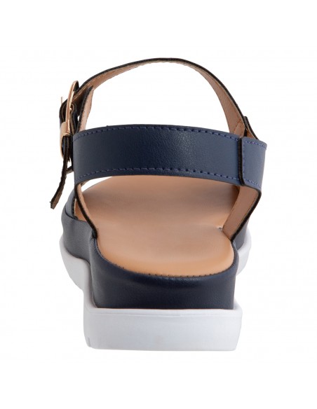 Sandalias planas con correa y ebilla para mujer