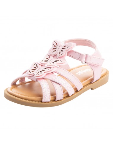 Sandalias planas con diseño de mariposa para niña pequeña