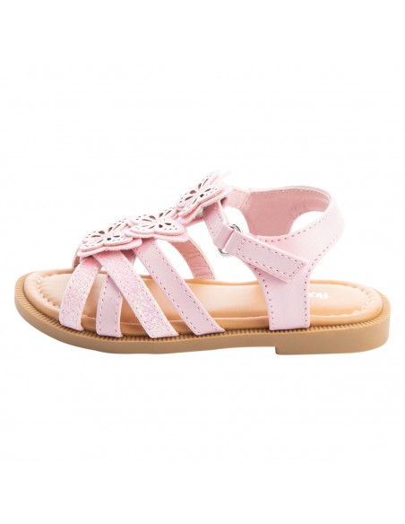 Sandalias planas con diseño de mariposa para niña pequeña