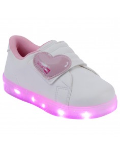 Zapatos casuales tipo sneakers con luz para niña pequeña