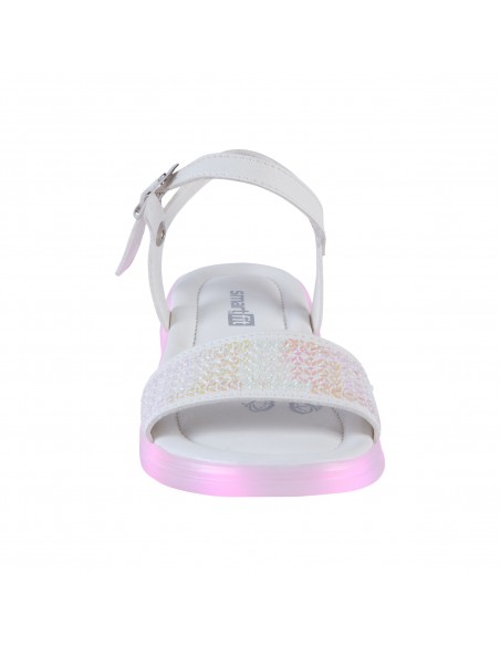 Sandalias planas con luces para niña pequeña