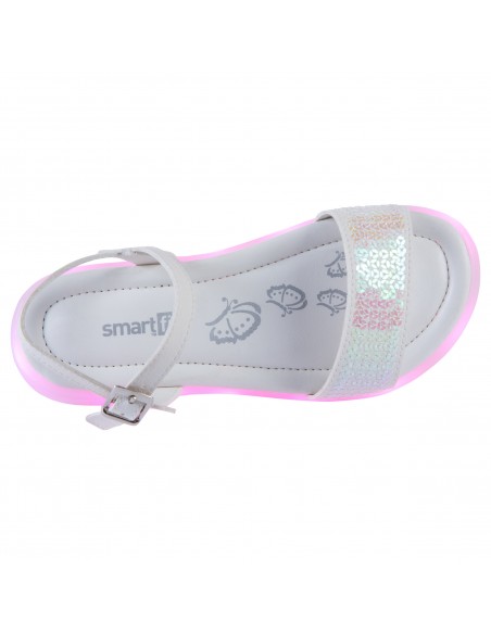 Sandalias planas con luces para niña pequeña