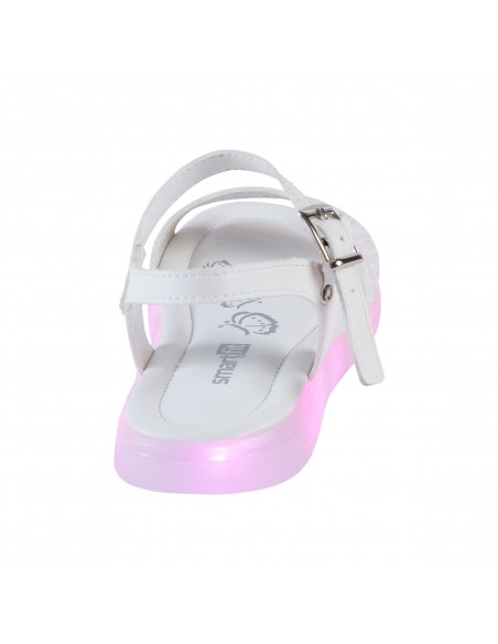 Sandalias planas con luces para niña pequeña