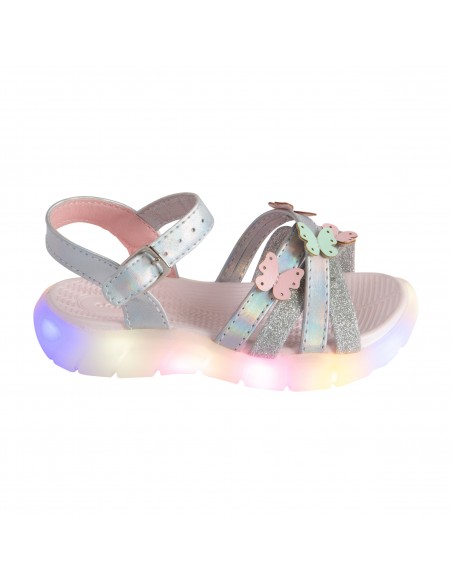 Sandalias con luces para niña pequeña