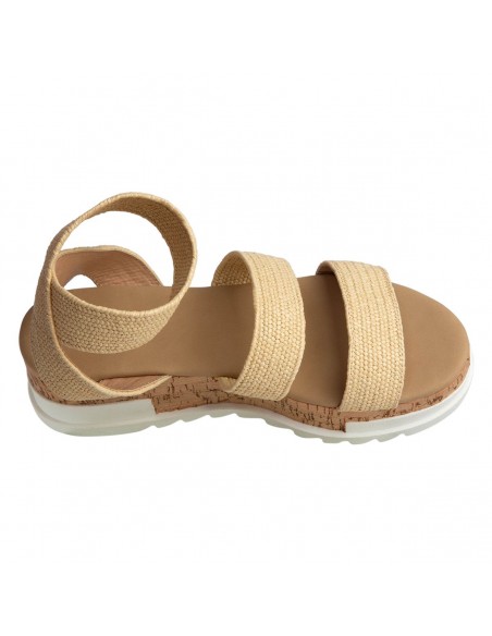 Sandalias Raffia Sandi con plataforma tipo cuña para mujer