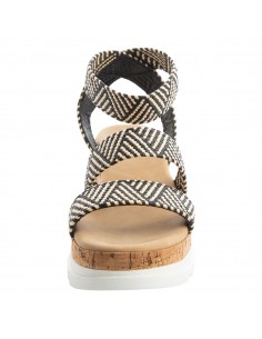 Sandalias Raffia Sandi con plataforma tipo cuña para mujer 2