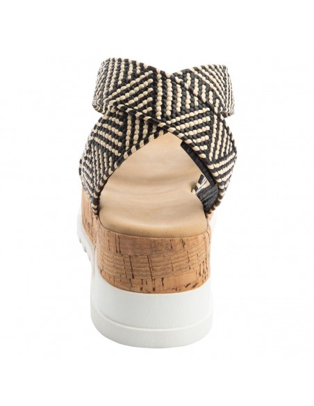 Sandalias Raffia Sandi con plataforma tipo cuña para mujer
