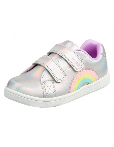 Zapatos casuales con diseño de arcoiris para niña pequeña