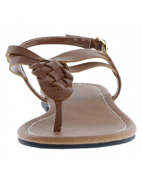 Sandalias planas de tiras trenzados Paprika para mujer