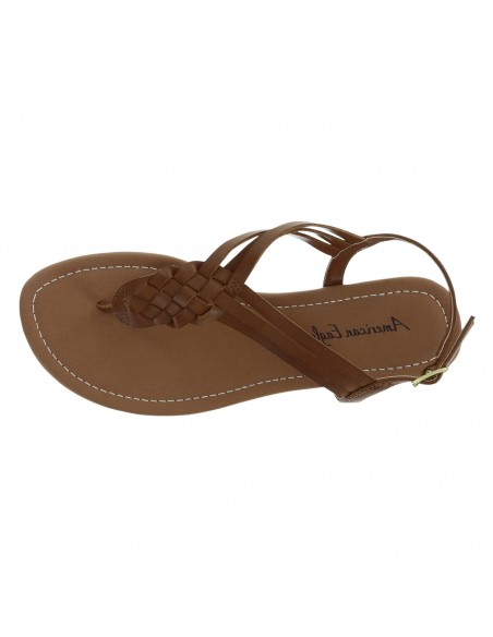 Sandalias planas de tiras trenzados Paprika para mujer