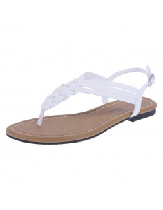 Sandalias planas de tiras trenzados Paprika para mujer