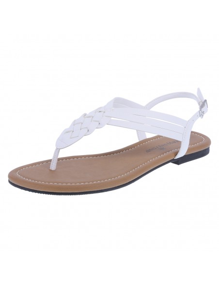 Sandalias planas de tiras trenzados Paprika para mujer