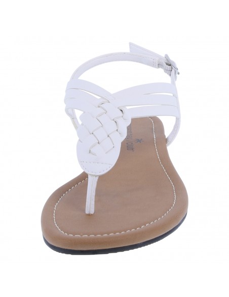 Sandalias planas de tiras trenzados Paprika para mujer