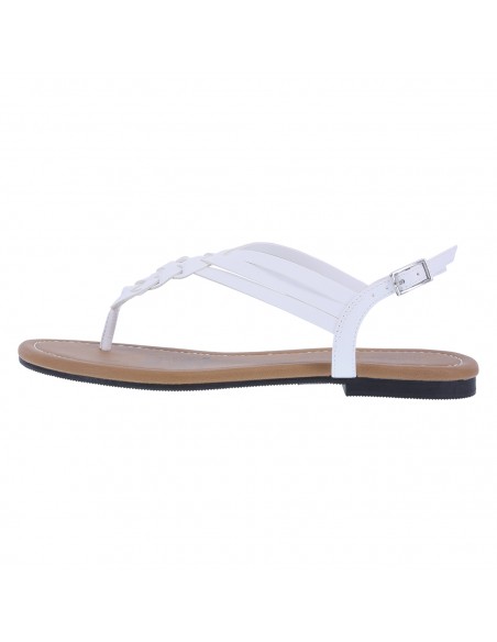 Sandalias planas de tiras trenzados Paprika para mujer