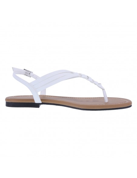Sandalias planas de tiras trenzados Paprika para mujer