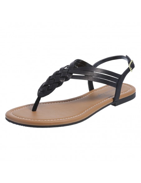 Sandalias planas de tiras trenzados Paprika para mujer