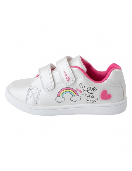 Zapatos casuales con diseño de arco iris para niña pequeña