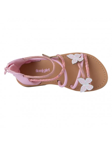Sandalias Cleo con diseño de mariposa para niña pequeña