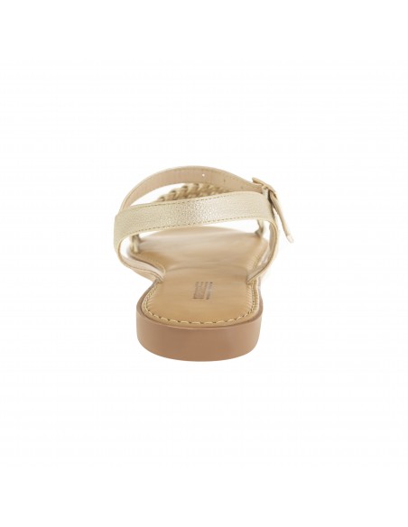Sandalias planas tejidas para mujer