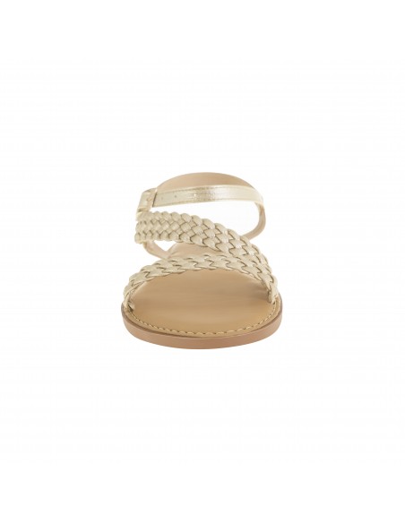Sandalias planas tejidas para mujer