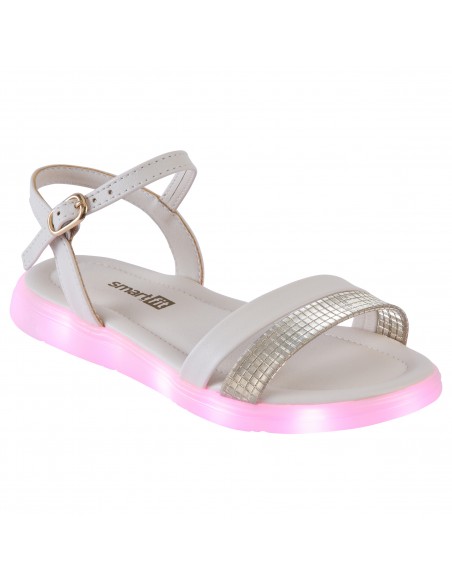 Sandalias planas con luces para niña