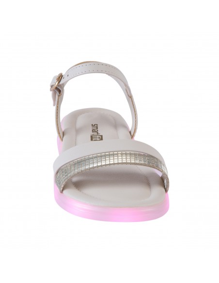 Sandalias planas con luces para niña