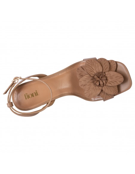 Sandalias de vestir con flor para mujer