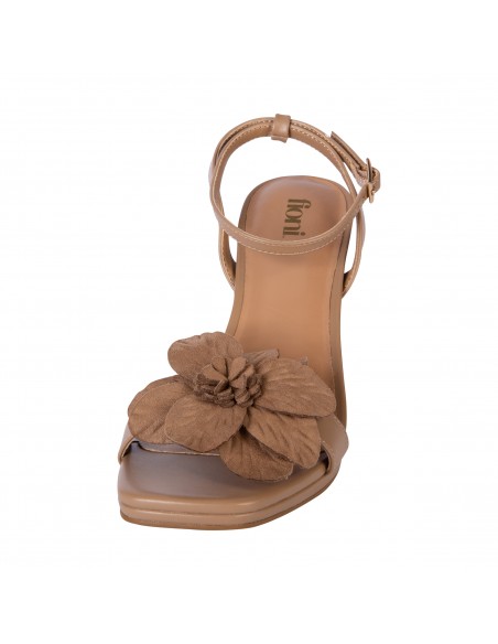 Sandalias de vestir con flor para mujer