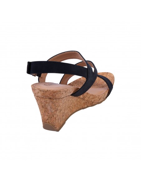 Sandallias Silvie con taco tipo cuña para mujer