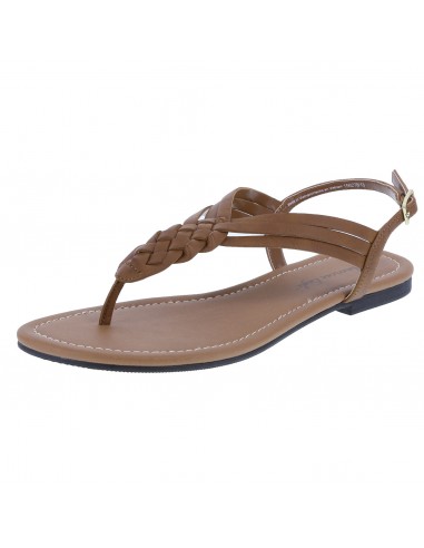 Sandalias planos de tiras trenzados Paprika para mujer