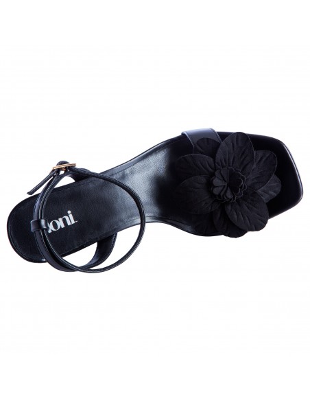 Sandalias de vestir con flor para mujer