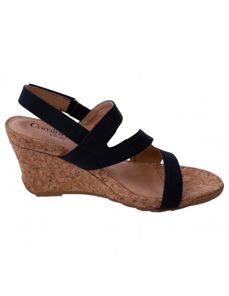 Sandallias Silvie con taco tipo cuña para mujer