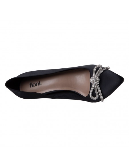 Zapatos de vestir Satin Partie Stone lazo para mujer