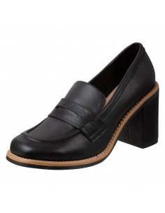 Zapatos tipo mocasín con taco para mujer