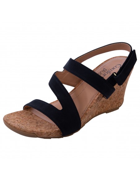 Sandallias Silvie con taco tipo cuña para mujer
